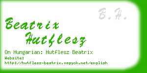 beatrix hutflesz business card